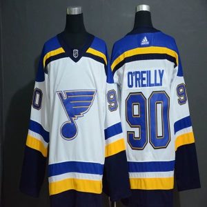 Herren St. Louis Blues Eishockey Trikot Ryan O’Reilly 90 2018-19 Weiß Authentic